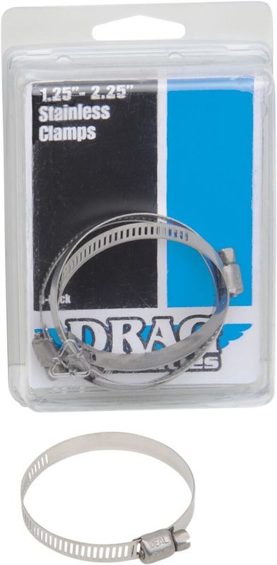 Klammer Drag Specialties Worm 1.25-2.25 rostfri stål (4-pack)