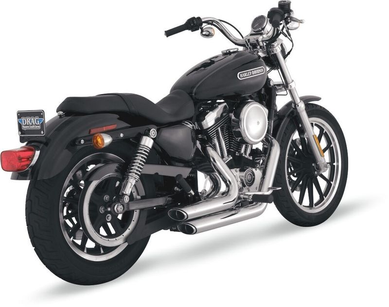 Avgassystem Vance & Hines Shortshots Staggered 2-1/2" krom XL Sportster 04-13