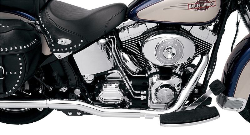 Avgasrör Bassani Xhaust True-Dual krom Softail 86-06