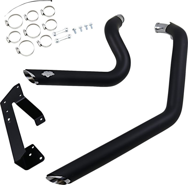 Avgassystem Vance & Hines Shortshots Staggered 2-1/2" svart XL Sportster 04-13