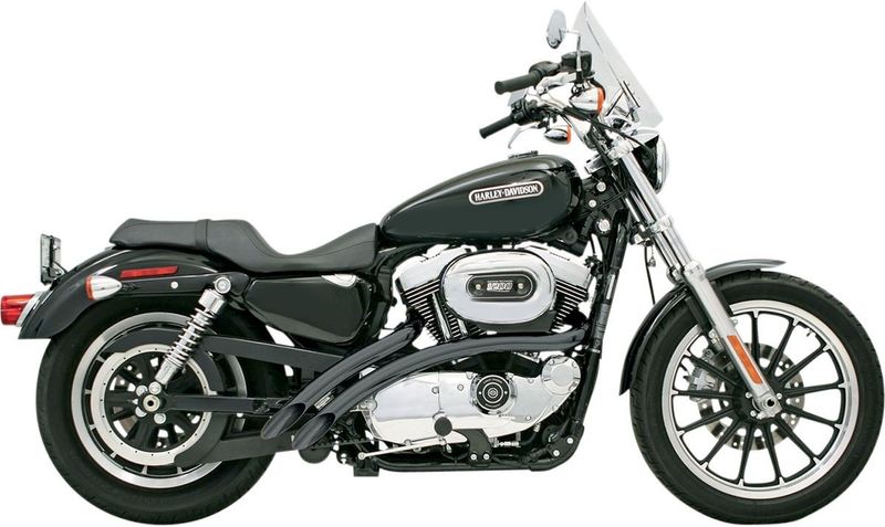 Avgassystem Bassani Xhaust Sweepers svart Sportster 07-13