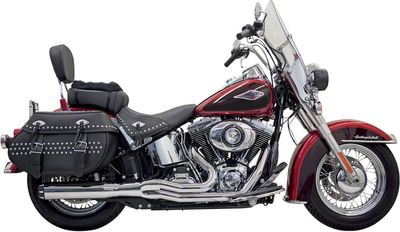 Avgassystem Bassani Xhaust Rage II B1 2 krom svart Softail 86-17