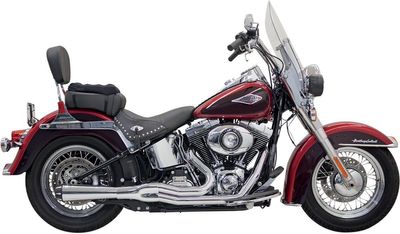 Avgassystem Bassani Xhaust Rage II Mega 2 Softail 86-17 krom/svart