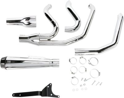 Avgassystem Bassani Xhaust Rage 2 1 FXR 84-94 krom