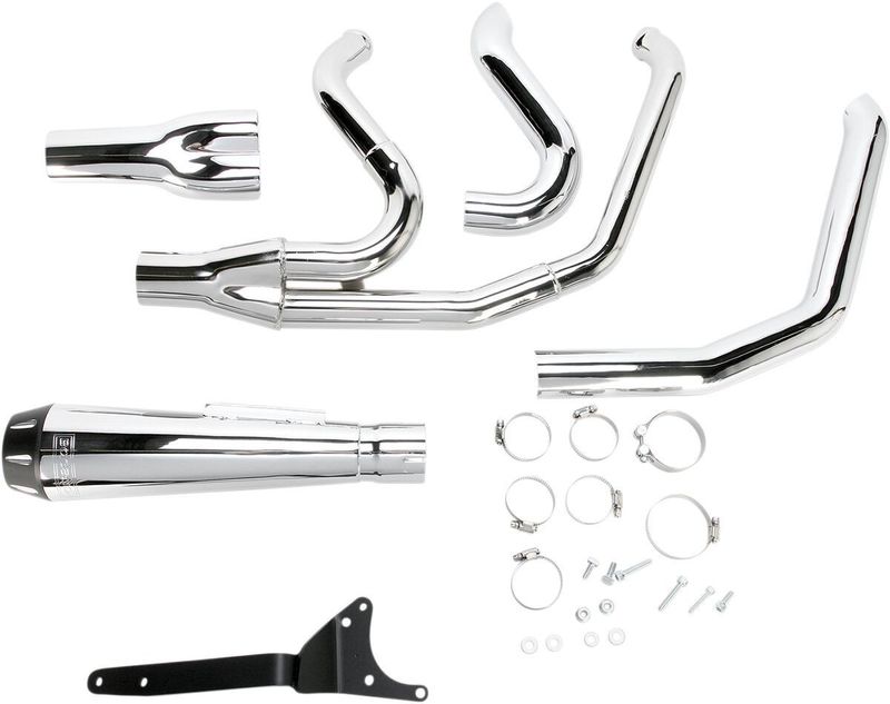 Avgassystem Bassani Xhaust Rage 2 1 FXR 84-94 krom