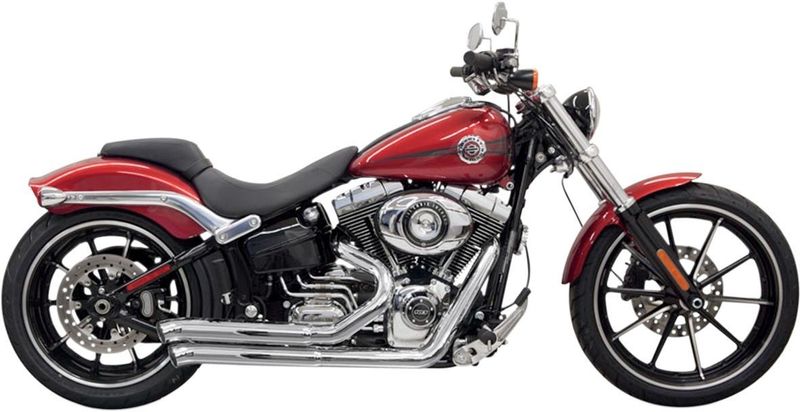 Avgassystem Bassani Xhaust Pro-Street Brkout Softail 08-17 krom