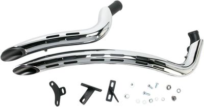 Avgassystem Bassani Xhaust Sweeper svart krom Softail 86-17, Dyna 91-17