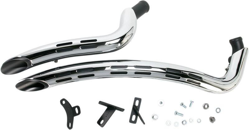 Avgassystem Bassani Xhaust Sweeper svart krom Softail 86-17, Dyna 91-17