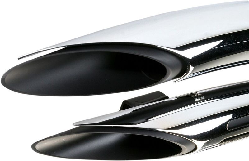Avgassystem Bassani Xhaust Sweeper svart krom Softail 86-17, Dyna 91-17