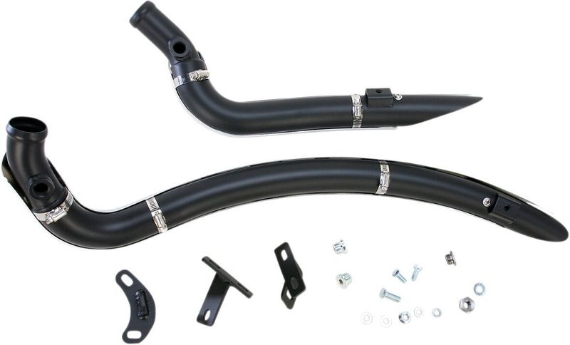 Avgassystem Bassani Xhaust Sweeper svart krom Softail 86-17, Dyna 91-17