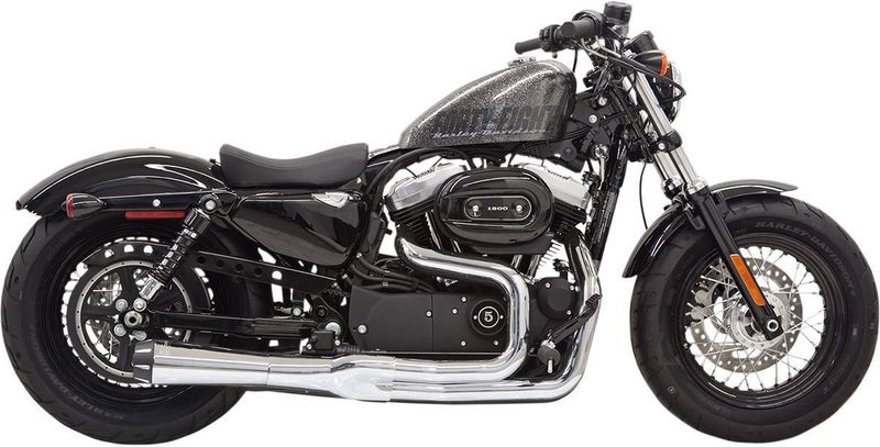 Avgassystem Bassani Xhaust Rage II Mega 2 Sportster 14-22 krom/svart