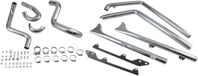 Avgassystem Bassani Xhaust True Fishtail 30 krom Softail 89-17