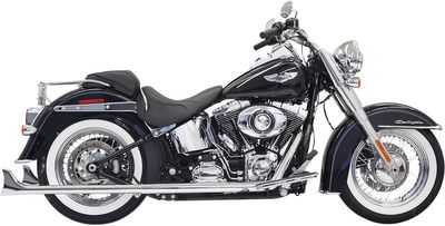 Avgassystem Bassani Xhaust True Fishtail 33 krom Softail 89-17