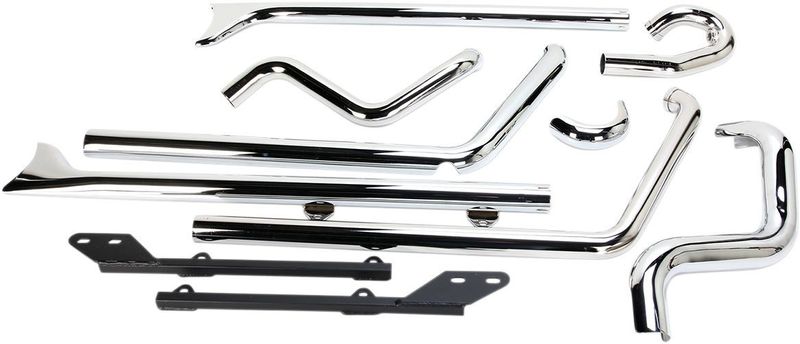 Avgassystem Bassani Xhaust True Fishtail 36 krom Softail 89-17