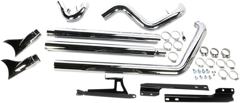 Avgassystem Cobra Bad Hombre dubbel krom Softail 07-11, Touring 07-11, Dyna 07-10