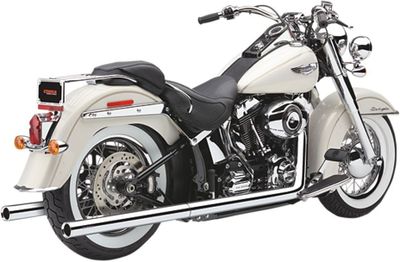 Avgassystem Cobra Bad Hombre dubbel krom billet Softail 97-06