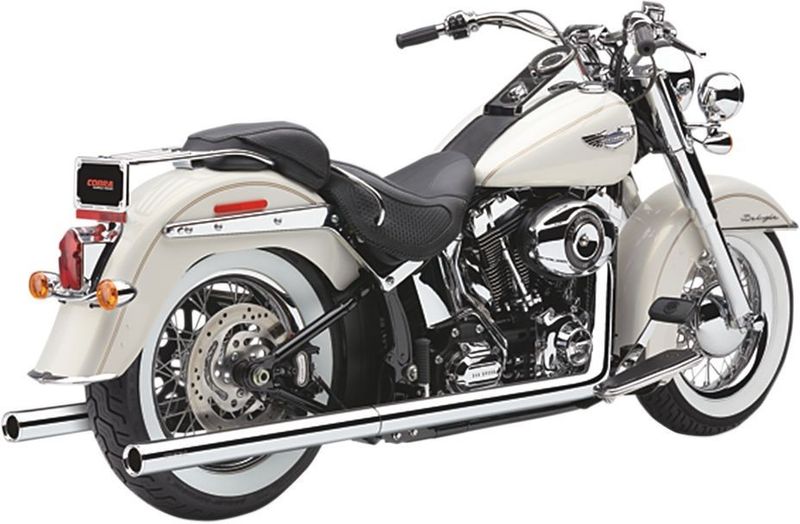 Avgassystem Cobra Bad Hombre dubbel krom billet Softail 97-06