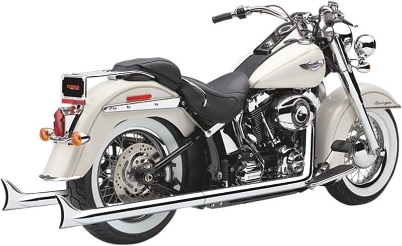 Avgassystem Cobra Bad Hombre dubbel krom Softail 86-06