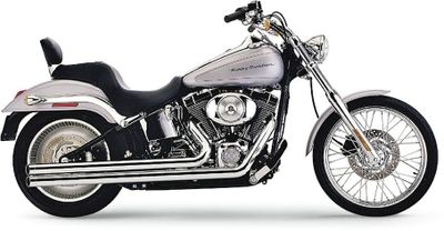 Avgassystem Cobra Speedster lång krom Softail 07-11, Dyna 99-06