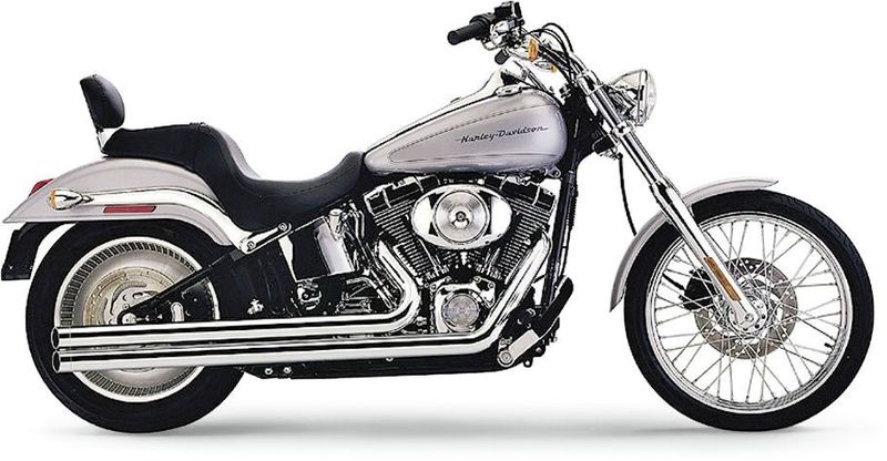 Avgassystem Cobra Speedster lång Softail 12-17