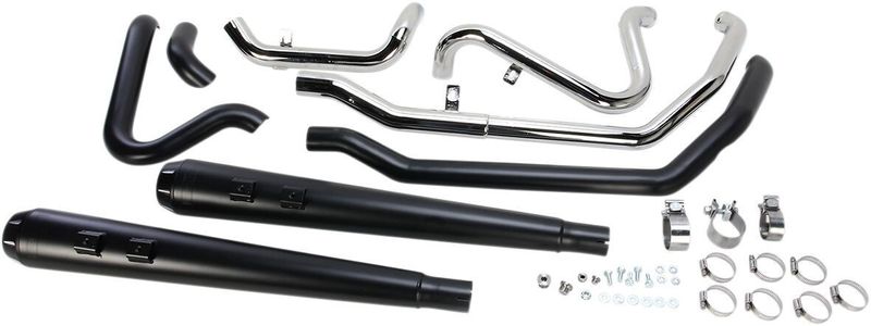 Avgassystem Bassani Xhaust True-Dual Touring 09-16 svart