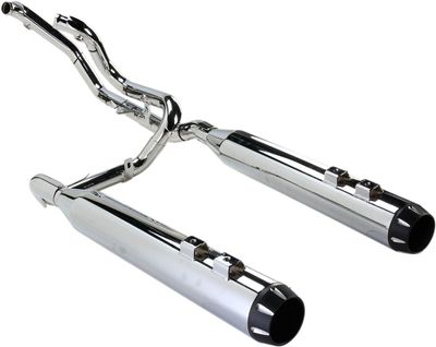 Avgassystem Bassani Xhaust True-Dual rak Touring 09-16 krom