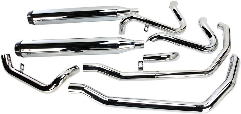 Avgassystem Bassani Xhaust True-Dual rak Touring 09-16 krom