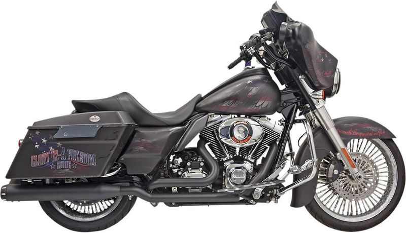 Avgassystem Bassani Xhaust True-Dual rak Touring 09-16 svart