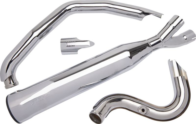 Avgassystem Cobra PowerPro HP 2 1 krom svart Dyna 12-17