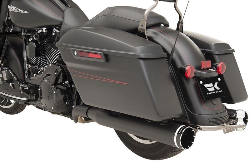 Avgassystem Khrome Werks 2 into-2 Dominator Two-step Crossover W/4.5M svart Touring 09-16