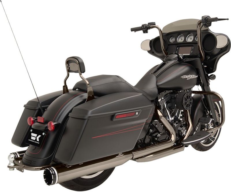 Avgassystem Khrome Werks 2 into-2 Dominator Two-step Crossover W/4.5 svart Touring 09-16