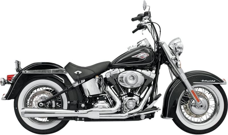 Avgassystem Bassani Xhaust Rage 2 1 W/heat krom Softail 85-17