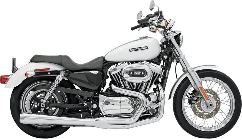 Avgassystem Bassani Xhaust Rage 2 1 krom bak Sportster 04-13