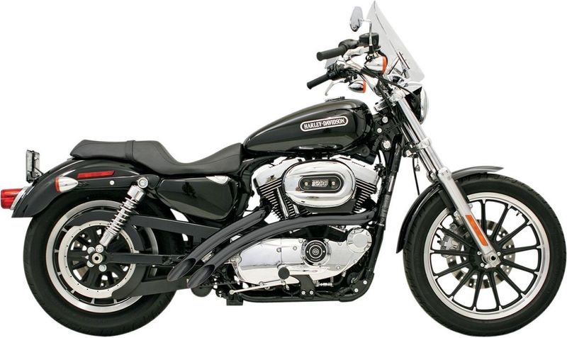 Avgassystem Bassani Xhaust Sweepers Swepr svart Sportster 86-03