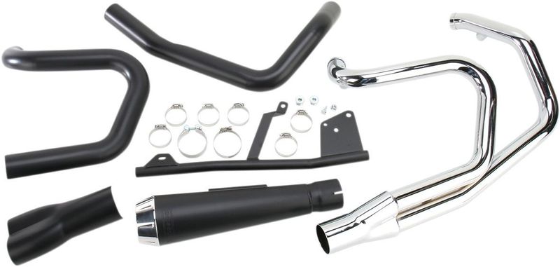 Avgassystem Bassani Xhaust Rage 2 1 svart Sportster 04-13