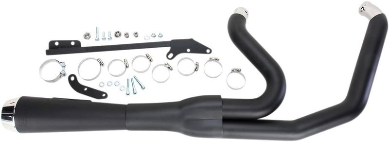 Avgassystem Bassani Xhaust Rage 2 1 svart Dyna 06-17