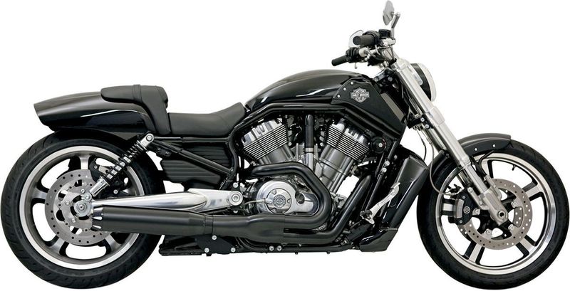 Avgassystem Bassani Xhaust Rage II B1 2 svart V-Rod 04-17