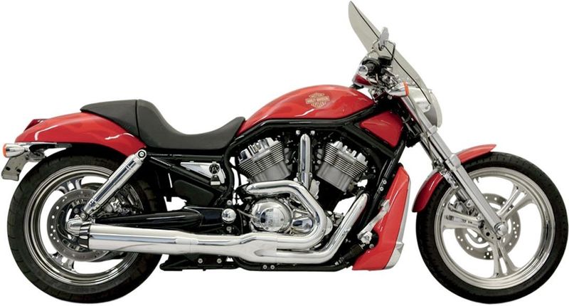 Avgassystem Bassani Xhaust Rage II B1 2 krom V-Rod 02-05