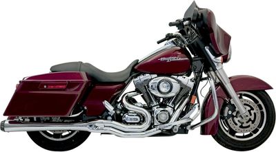 Avgassystem Bassani Xhaust Rage 2 1 B4 B4M Touring 95-16, Trike 14-15 krom