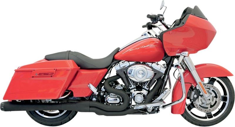 Avgassystem Bassani Xhaust Rage 2 1 B4 B4M Touring 95-16, Trike 14-15 svart