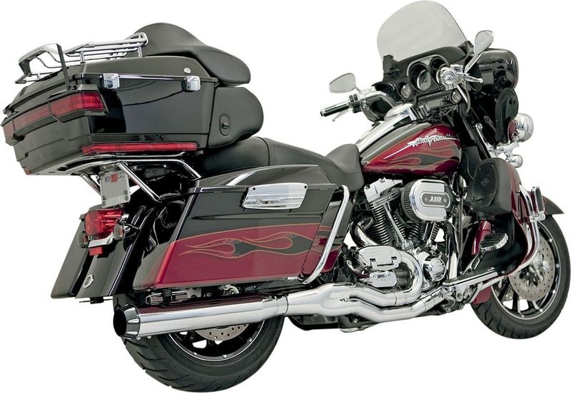 Avgassystem Bassani Xhaust Rage 2 1 B4 Touring 95-16, Trike 14-15 krom