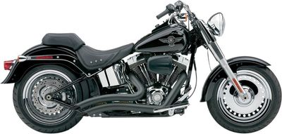 Avgassystem Cobra Speedster Swept kort Softail 07-11 svart