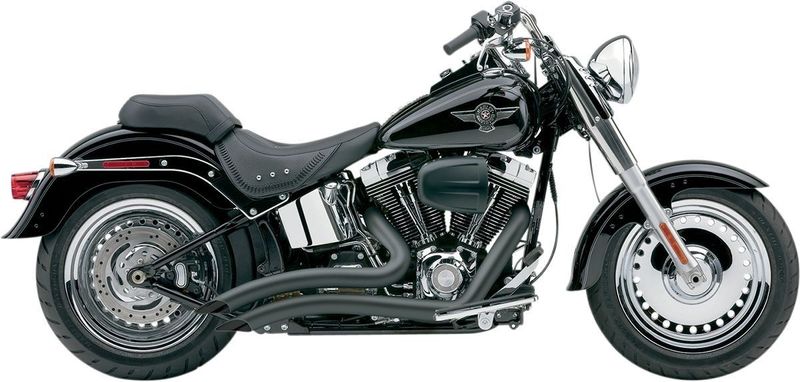 Avgassystem Cobra Speedster Swept kort Softail 12-17 svart