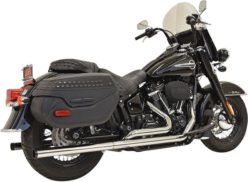 Avgassystem Bassani Xhaust 2 dubbel rak Softail 18-upp