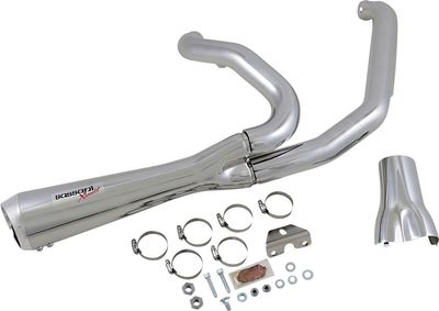 Avgassystem Bassani Xhaust Rage 2 1 17+FL kort Touring 17-upp