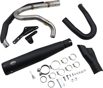 Avgassystem S&S SuperStreet 2 1 Softail 18-23 svart