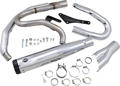 Avgassystem S&S SuperStreet 2 1 Softail 18-23 krom