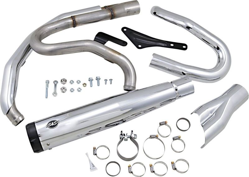 Avgassystem S&S SuperStreet 2 1 Softail 18-23 krom