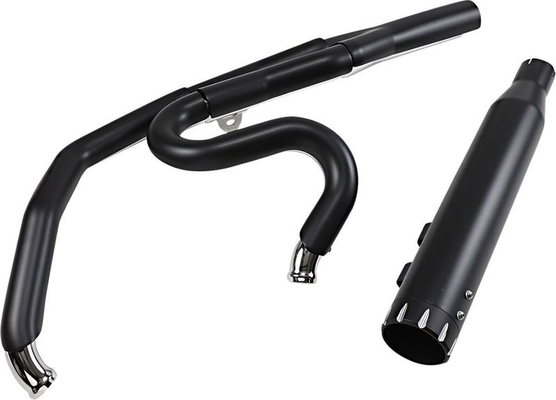 Avgassystem Bassani Xhaust Rage 2 into-1 Touring 17-upp svart