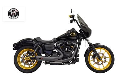 Avgassystem Bassani Xhaust Ripper 2 1 svart Dyna 06-17